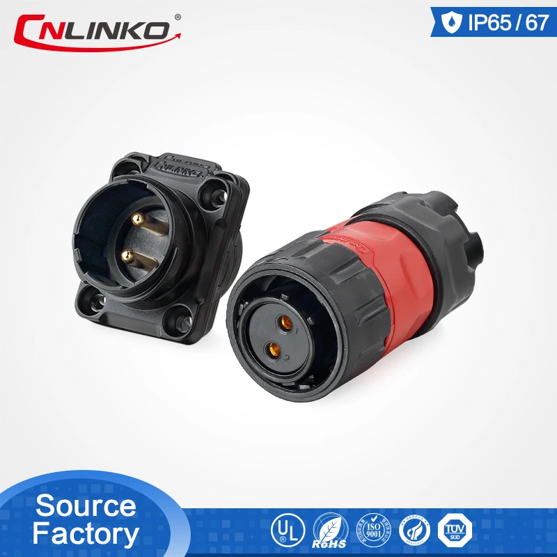 YM-20 2pin set CNLINKO 2-12 Pin пайка M20 большая панель типа mount amp высокомощный Электрический IP67 водонепроницаемый разъем - Цвет: YM-20 2pin set