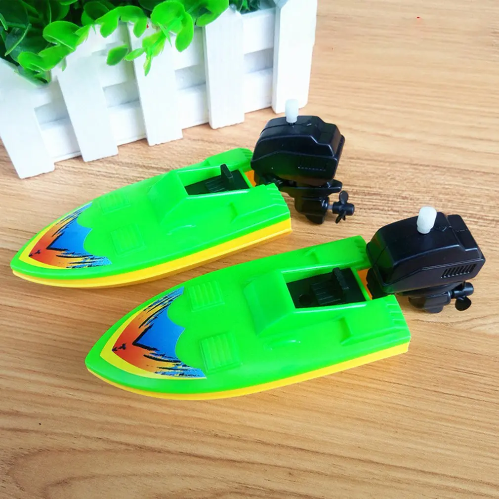 

1Pc Speed ​​Boat Ship Wind Up Toys Float In Water Kids Toys Classic Clockwork Toys Bath Shower Toys For Children Boys Toys