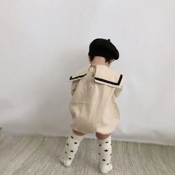 2019 хлопковая и конопляная одежда для ползания с длинным рукавом воротником