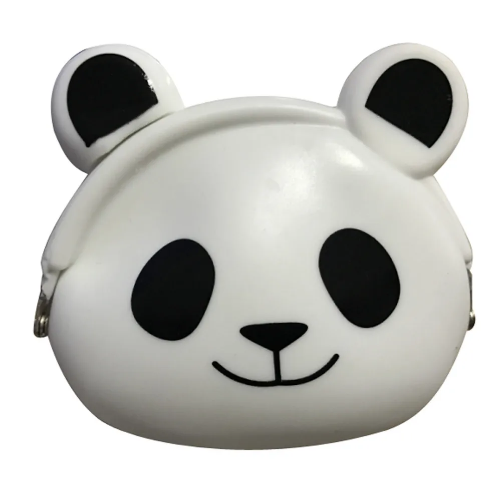 Мини-кошелек мягкая поверхность застежка Женская мультяшная силиконовая сумка