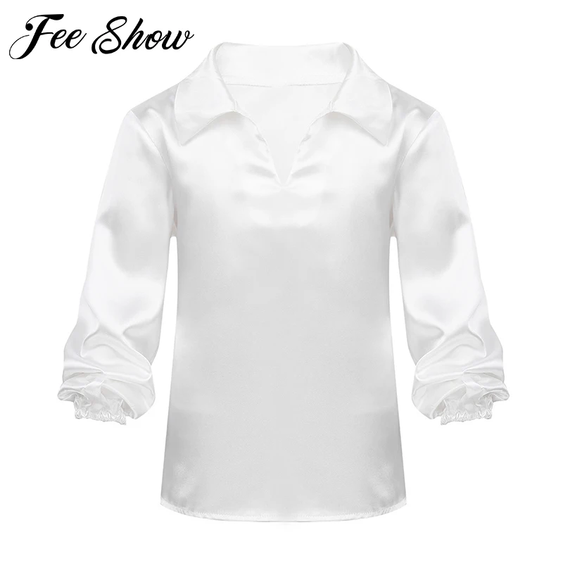 Черно белые детские танцевальные рубашка конкурсное выступление Бальные