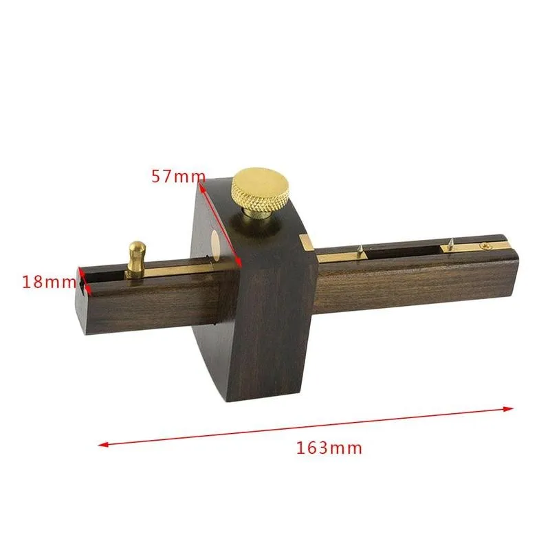

1pc Woodworking Scribe Brown European Ebony Scribe Screw Tool Woodworking Measurement Decoration With Woodworking Tool E8U8