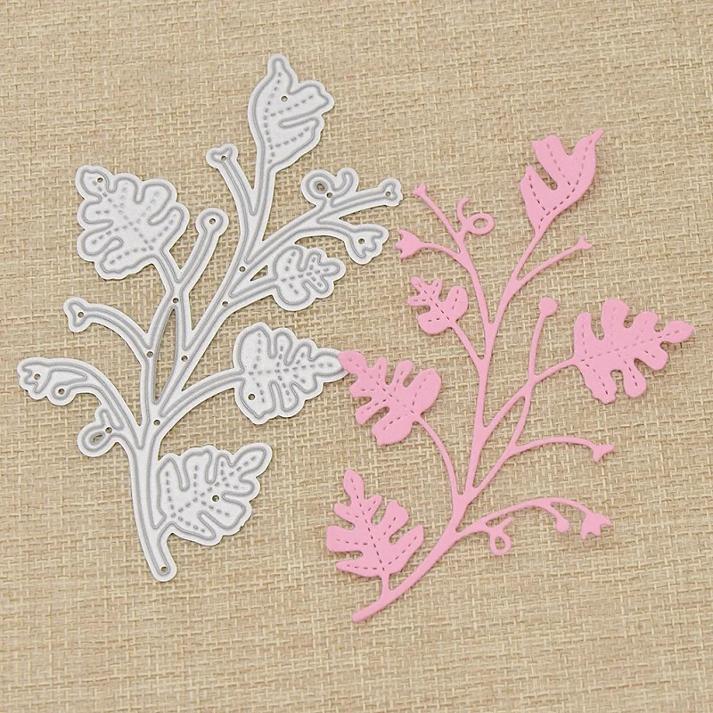 Lychee спасательные листья металлические штампы вырезанные ветки для скрапбукинга