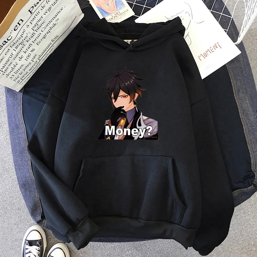 

Zhongli Hoodie Women Punk Graphic Pullover Sweatshirts Vintage Plus Size Hoodies Tops