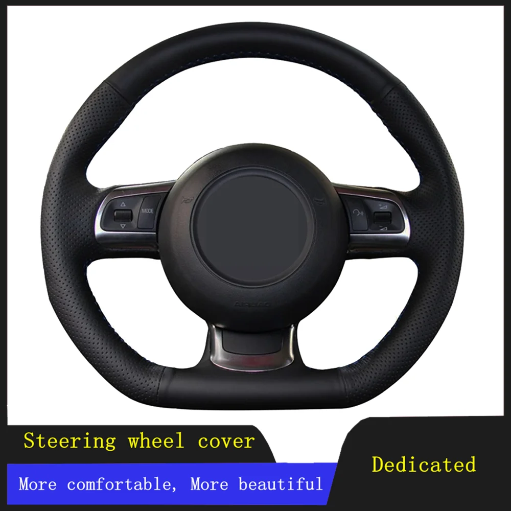 

Car Steering Wheel Cover Braid Wearable Genuine Leather For Audi A3 S3 (8P) Sportback 2008-2012 R8 TT TTS (8J) 2006-2014