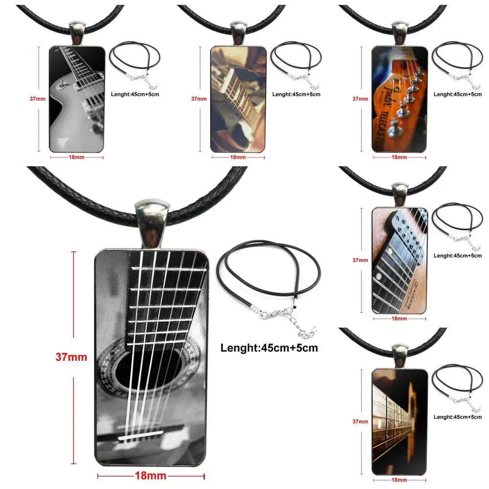 Для унисекс супер Сияющий день скидка гитара стекло кабошон чокер кулон