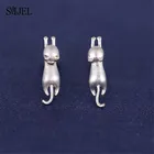 SMJEL минималистичные ювелирные изделия женские серьги жемчужные серьги-кошки милые серьги с полым Лунная рыба животные гвоздики подарок для девушки