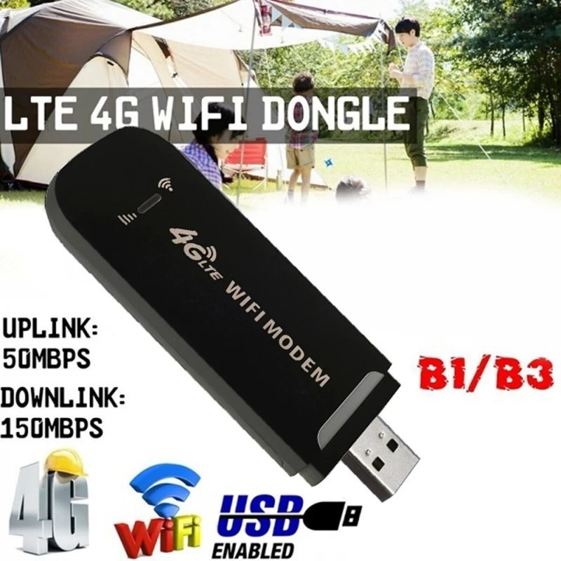 Мини-роутер LTE 4G мобильный широкополосный с горячей точкой 150 Мбит/с USB-модем