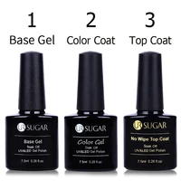 ur sugar 1pcs base top coat nail gel set polish nail art varnish no wipe soak off uv led long lasting gel varnish