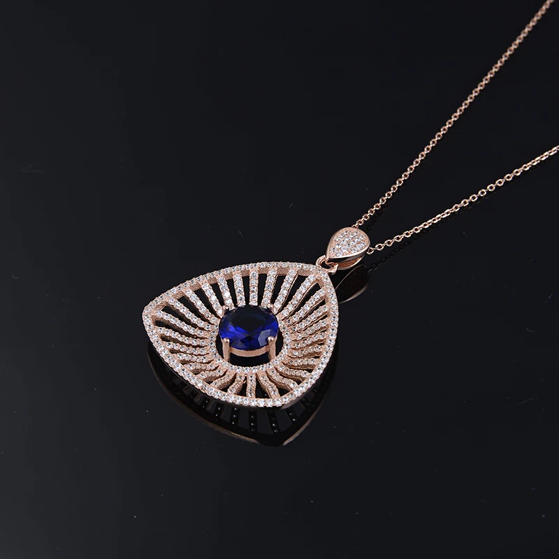 

Designer Fashion 925 Sterling Silver Jewelry 3A Cubic Zirconia Party Necklace