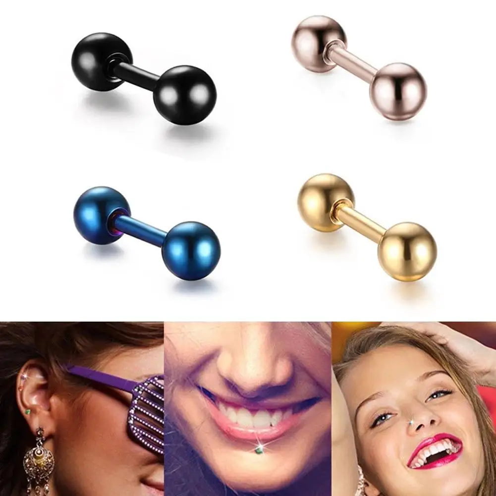 

Fashion Mix Body Piercing Jewelry Steel Nose Bead Jewelry Piercing Belly Captive Ear Tongue Ring Eyebrow Bar Lip M1A4