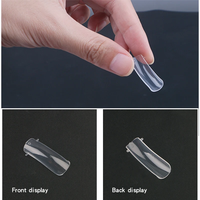 Профессиональные накладные ногти Длинные балерины полуфранцузские акриловые 10