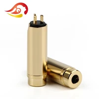 qyfang 2 5mm 4 pole 3 contact gold plated copper earphone female plug audio jack metal adapter headset upgraded wire connector
