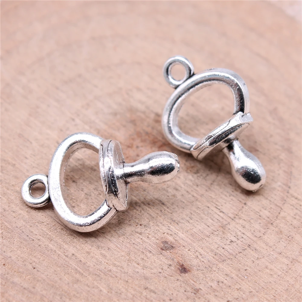 

Nipple Charms For Jewelry Making Findings Handmade DIY Craft 10pcs Antique Silver Color 20x13mm
