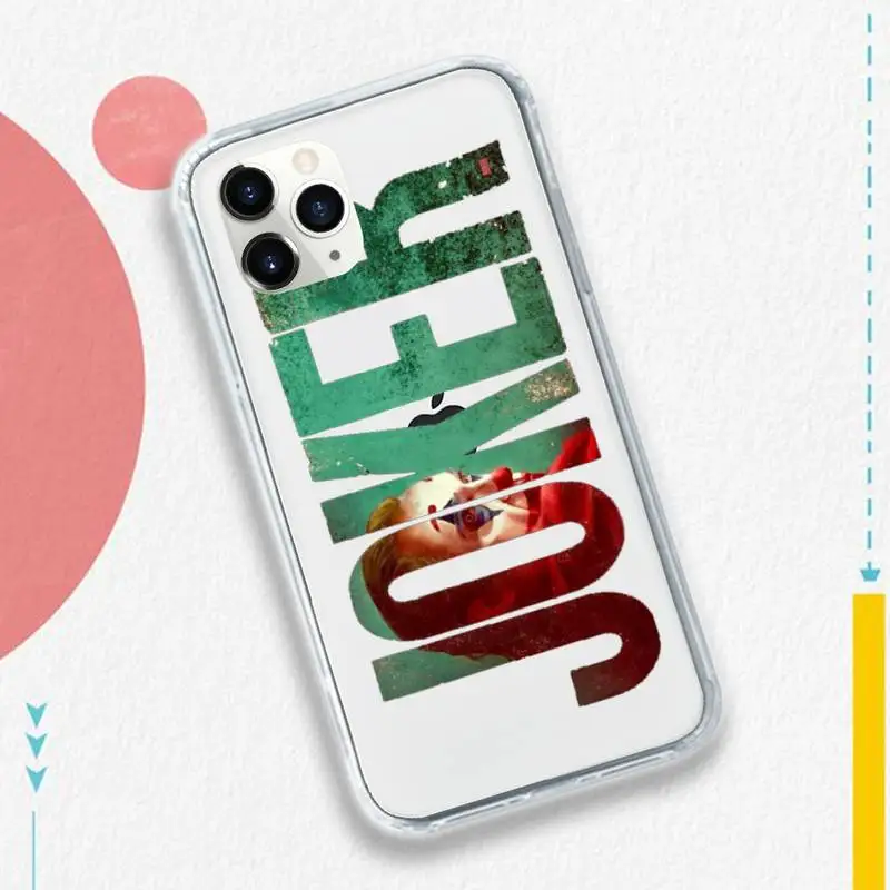 

Happy Face Joker HORROR Phone Case Transparent soft For iphone 5 5s 5c se 6 6s 7 8 11 12 plus mini x xs xr pro max