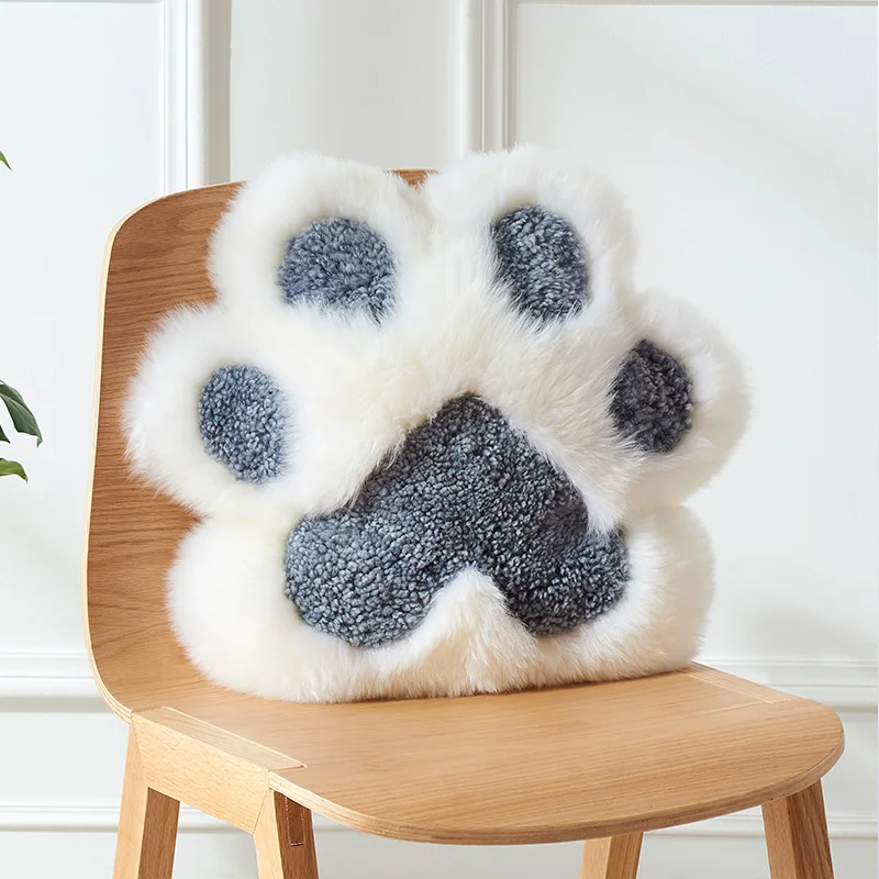 

Creative Cat Claw Cushion Animal Cartoon Wool Pad Pillow Backrest Pillow for Bed Child Cute Girl Heart Plush Coussin Chat FK165