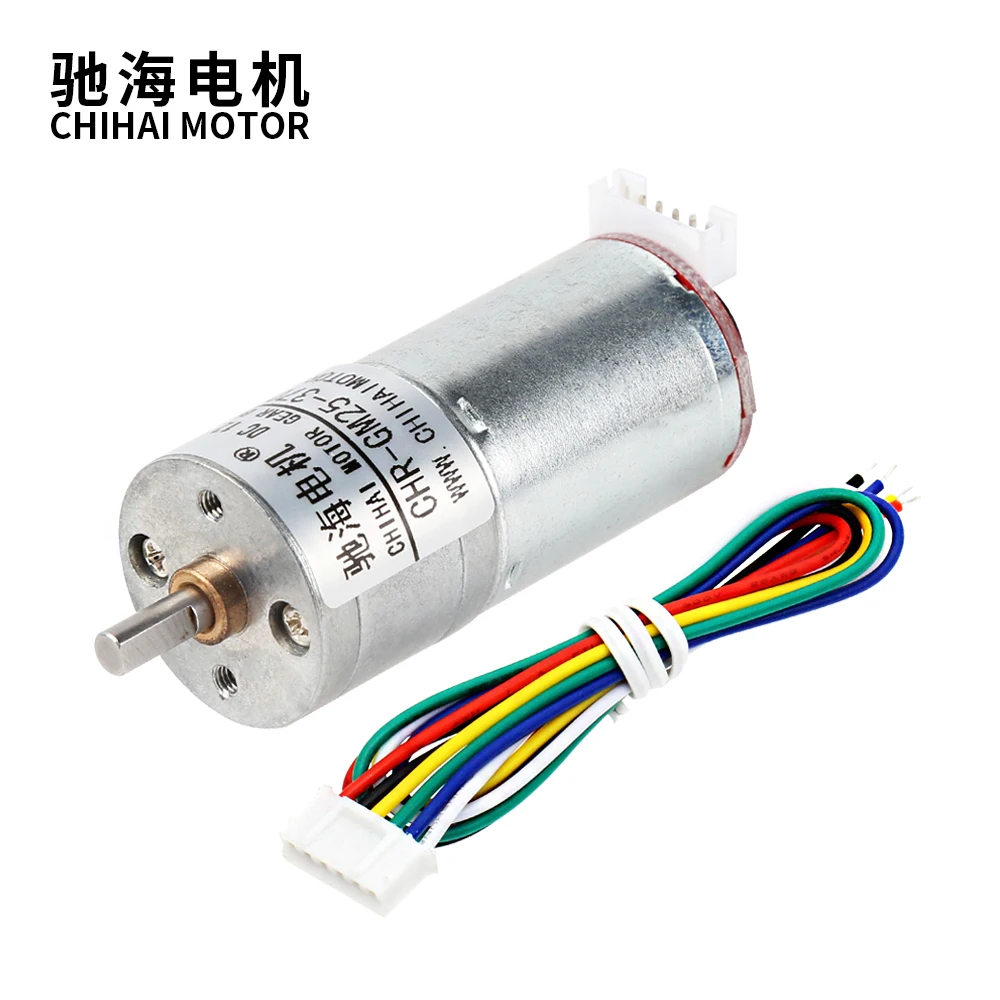ChiHai мотор CHR GM25 370ABHL низкого напряжения 6 в 12 В 24 постоянного тока мини кодер для