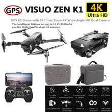 Visuo ZEN K1 RC Drone профессиональный Дрон с GPS 4K Wi Fi HD двойная камера 28