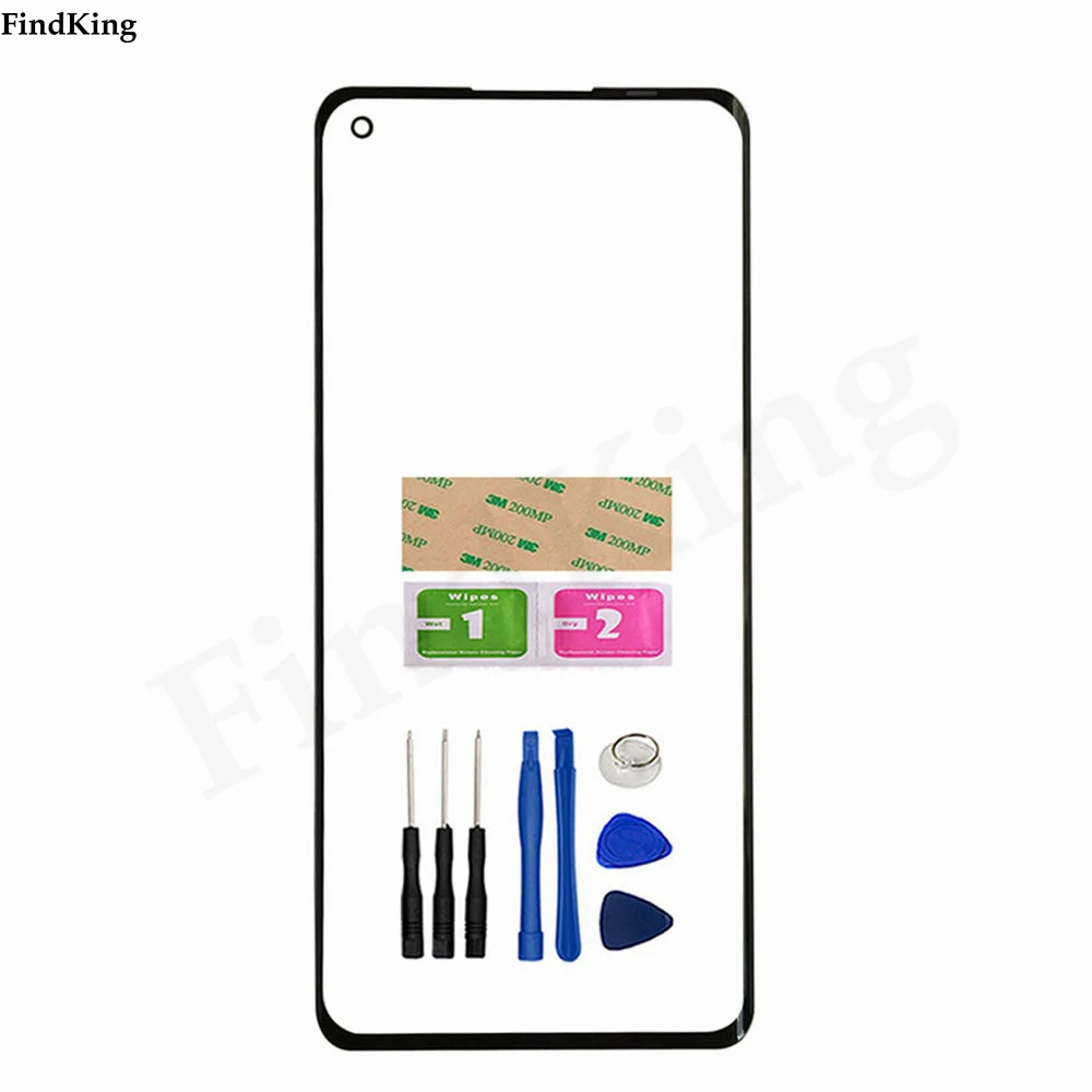 

Переднее стекло для Oneplus 8 LCD переднее внешнее стекло для One plus 8 / 1 + 8 Сенсорное стекло ЖК внешняя панель объектива Запасная часть