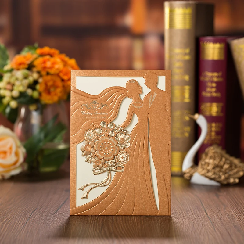 10 шт. роскошные цветочные свадебные пригласительные открытки элегантные