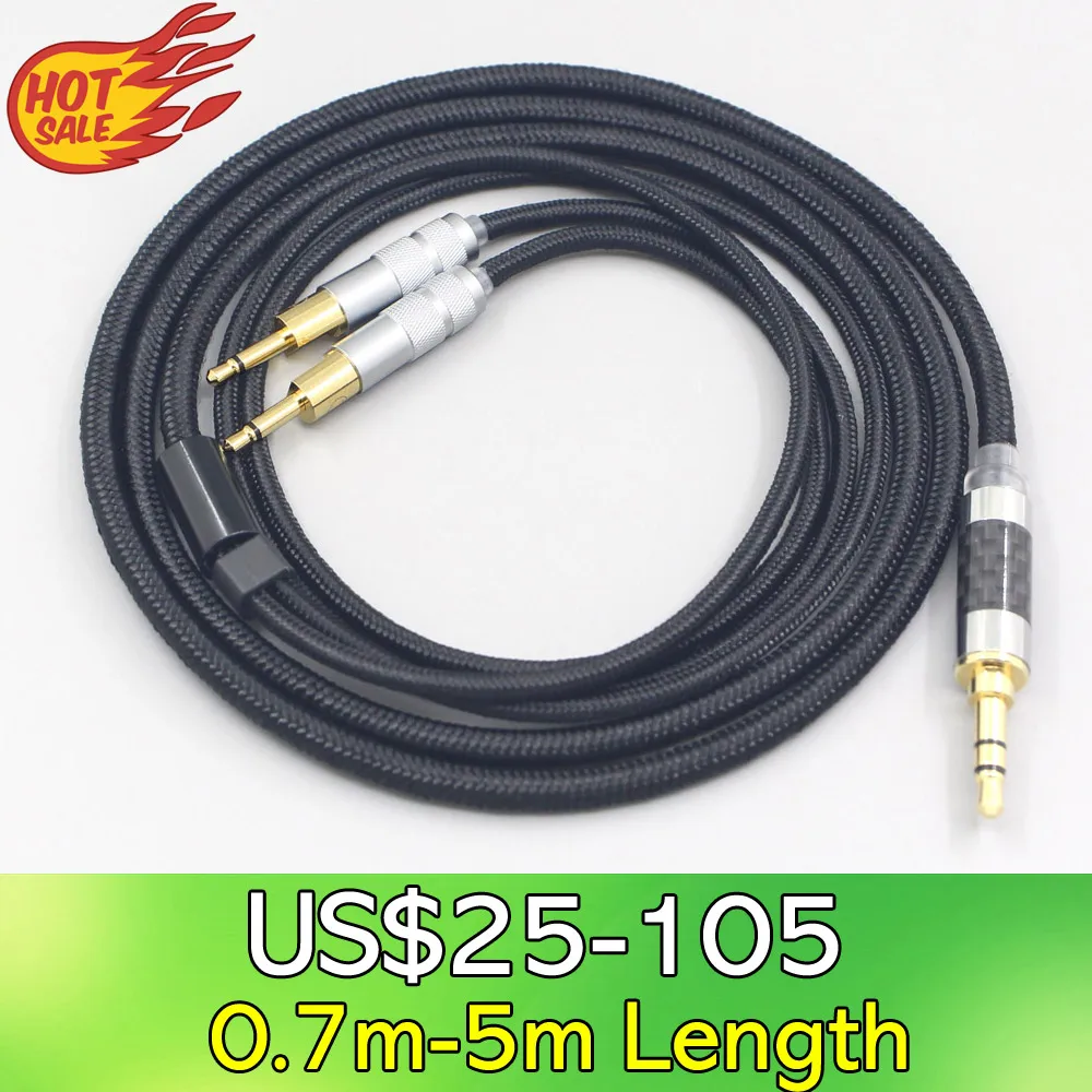 6.5mm XLR 4.4mm Super Soft Headphone Nylon OFC Cable For Sennheiser HD700 2.5mm pin Earphone headset LN007551