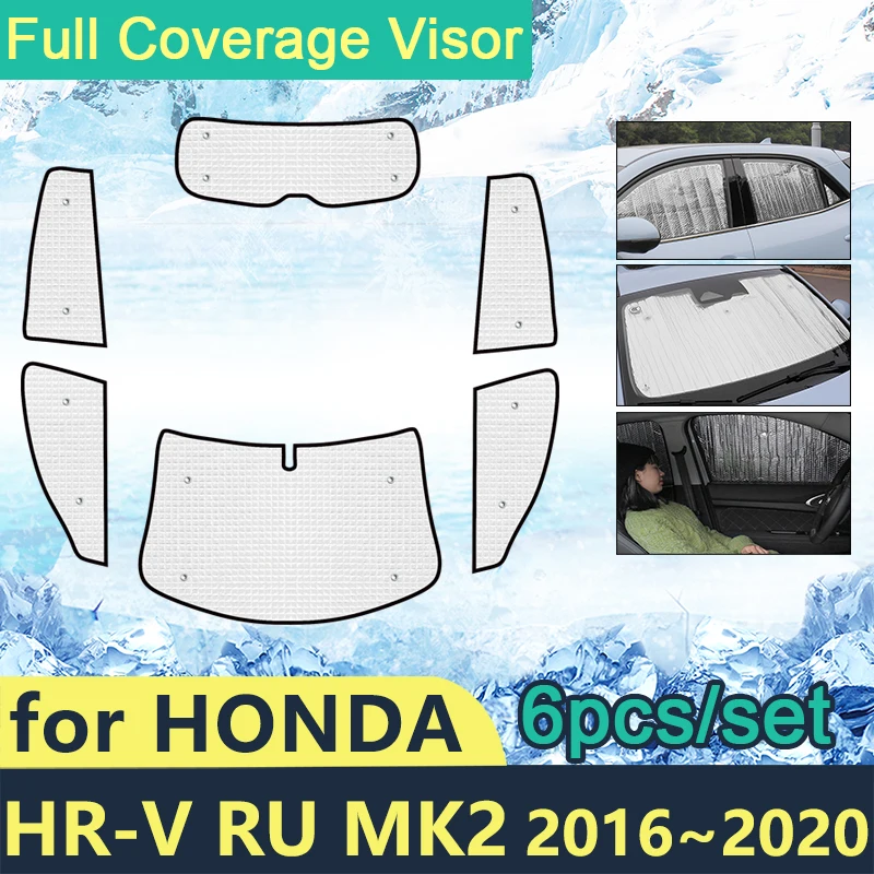 

Full Cover Sunshades For Honda HR-V HRV 2016~2020 RU Vezel Car Sun Protection Windshields Side Window Visor Shaby Accessories