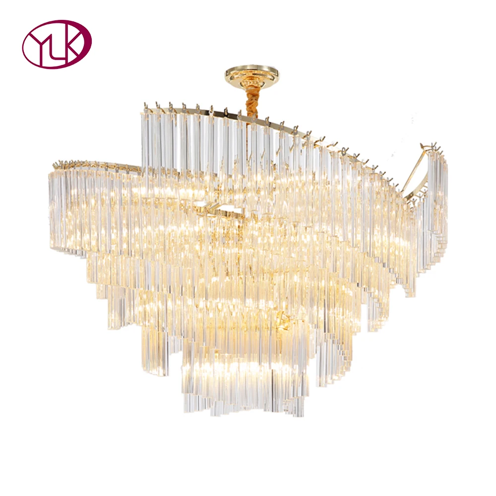 Роскошная Современная Золотая люстра освещение для гостиной круглая украшения