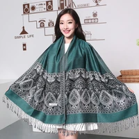 ethnic style scarf women vintage print shawl wrap large size pashmina foulard bandana winter beach cover up gift cape gir