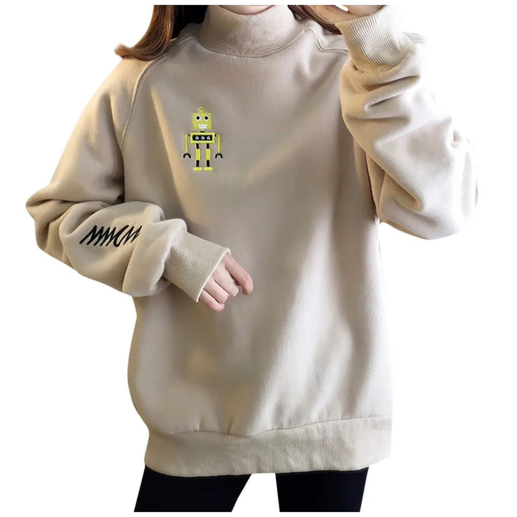 Бесплатная Страусиная осенне-зимняя женская Повседневная Толстовка с принтом на