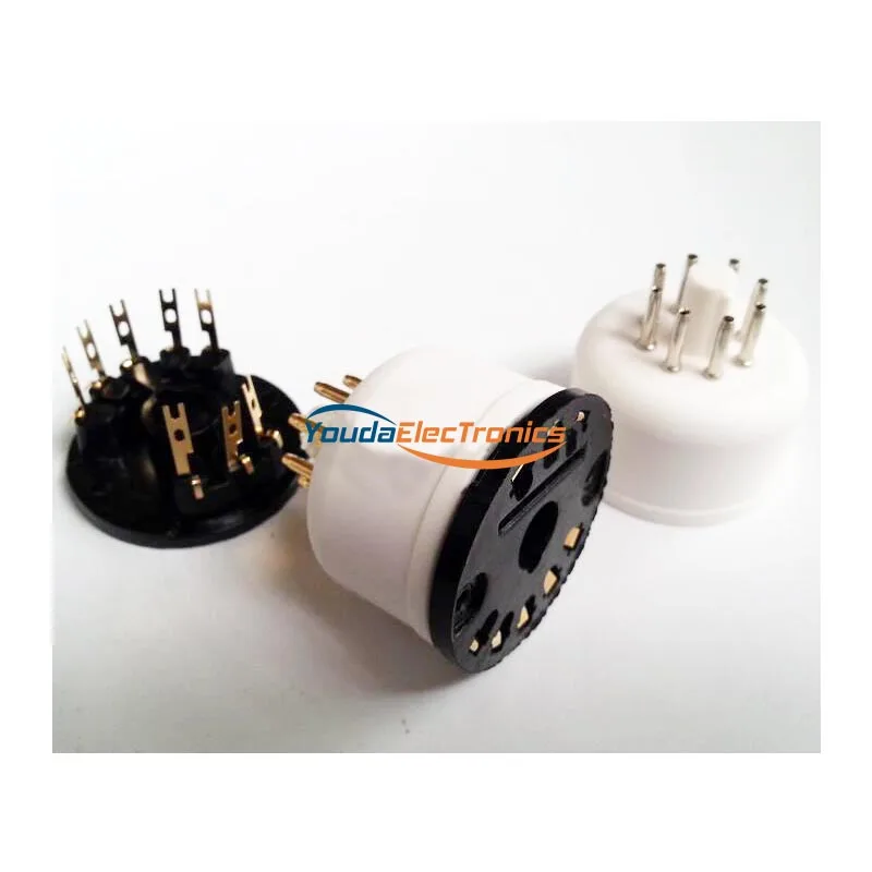 

10pcs Gold plated Bakelite 8Pin Vacuum Tube Socket Saver for AZ11 EF12 EL12