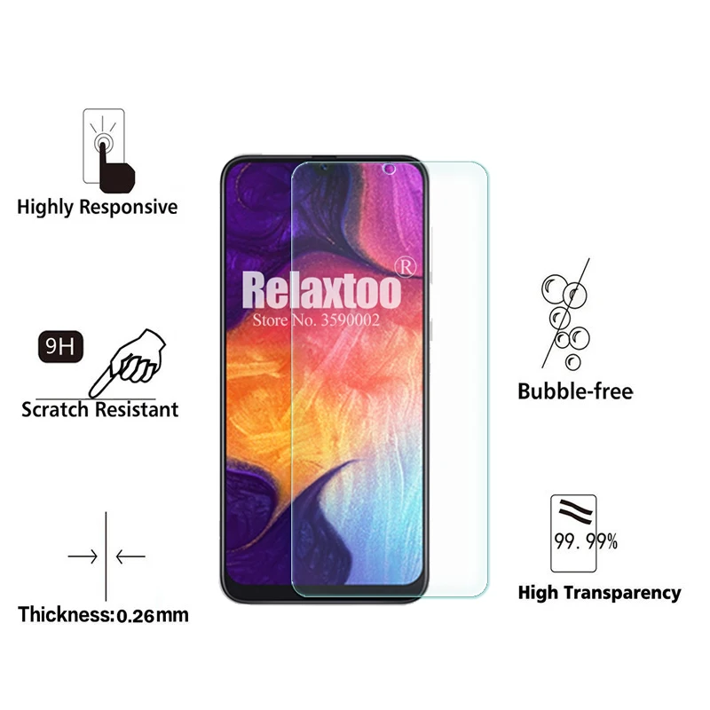Защитное стекло для samsung galaxy a50 защита экрана на sm-s505F a 50 50a a505 a505F закаленное |