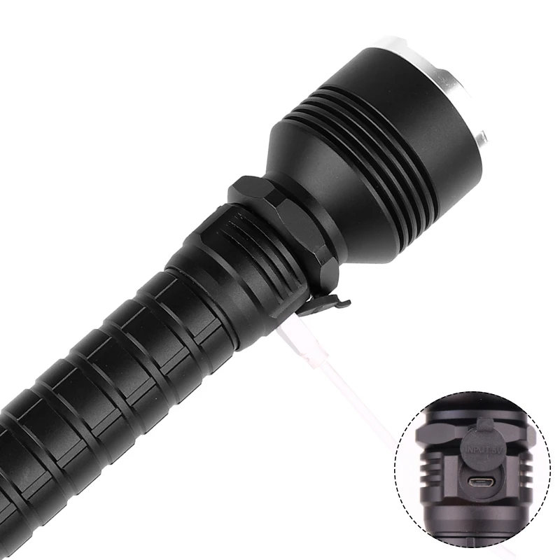 XANES P515-2 XHP 70 фонарик 5 режимов водонепроницаемый USB заряжаемый масштабируемый Рабочий СВЕТОДИОДНЫЙ фонарь для туризма, охоты выключатель света