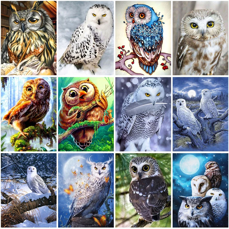 

5D Diy Diamond Painting Animal Owl Diamond Embroidery Full Drill Rhinestones Daimond Painting Mosaics Home Decor Cross Stitch