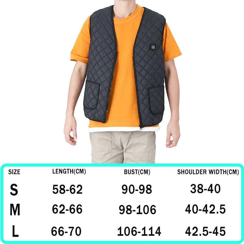 

Winter Intelligent APP Control Heating Vest Washable USB Heating Warm Vest Control Temperature Outdoor Camping Hiking Jacket
