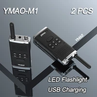 2pcs ymao m1 handheld walkie talkie portable radio uhf handheld ham flashlight radio communicator hf transceiver walkie talkies