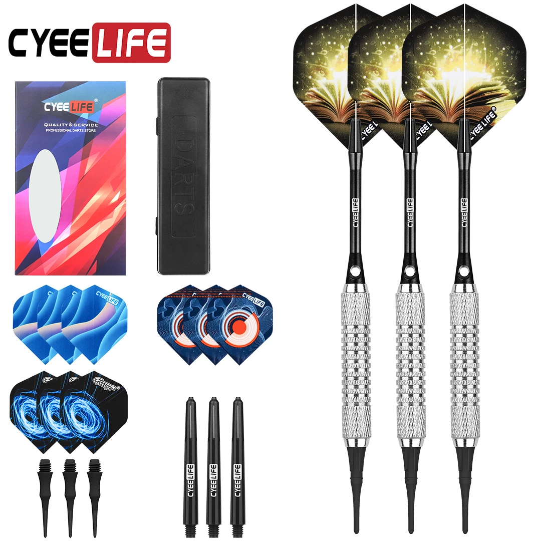 CyeeLife 16/18 грамм Дартс мягкий наконечник Профессиональный для электронная мишень