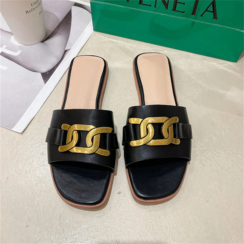 

Women's Shoes Slippers 2021 Summer New Style Flip-Flops Korean Flat-Bottom Fashion Casual Outdoor Beach Slippers