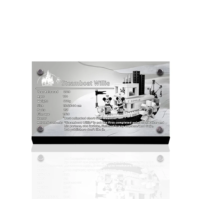 

The Acrylic Display Stand Brand For 21317 Steamboat Willie Toys Building Blocks