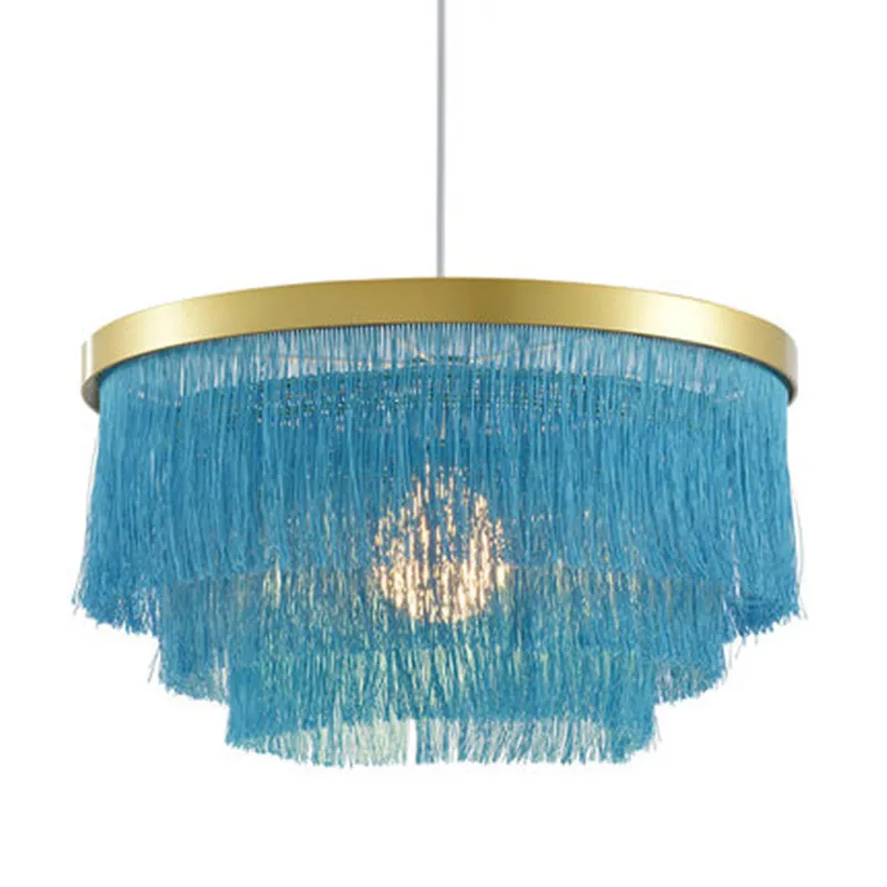 

Large Pink Chandelier for girls room foyer bedroom Creative cotton thread line lighting luxury hotel lobby hanging chandelier