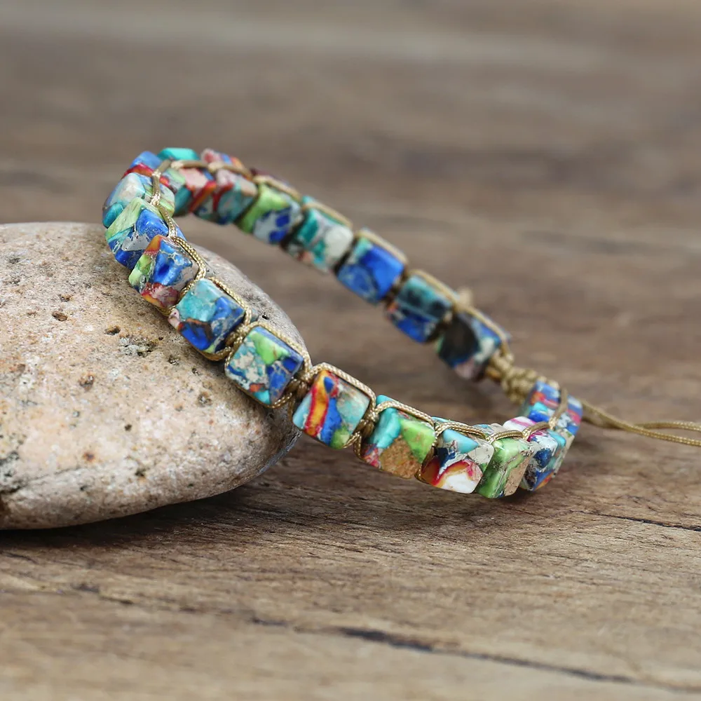 6 мм квадратный браслет из бисера женский камня для йоги с браслетом дружбы