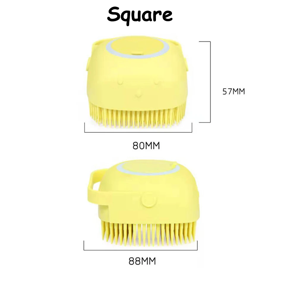 

Pet Dog Shampoo Massager Brush Cat Massage Comb Grooming Scrubber Shower Brush for Bathing Short Hair Soft Silicone Brushes