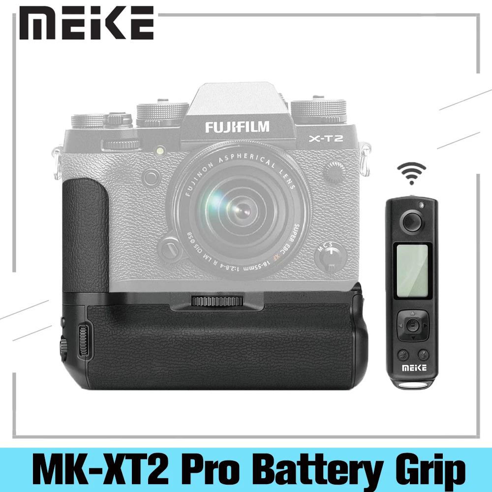 Meike MK XT2 Pro Батарейная ручка с 2 4G Беспроводной пульт дистанционного управления для