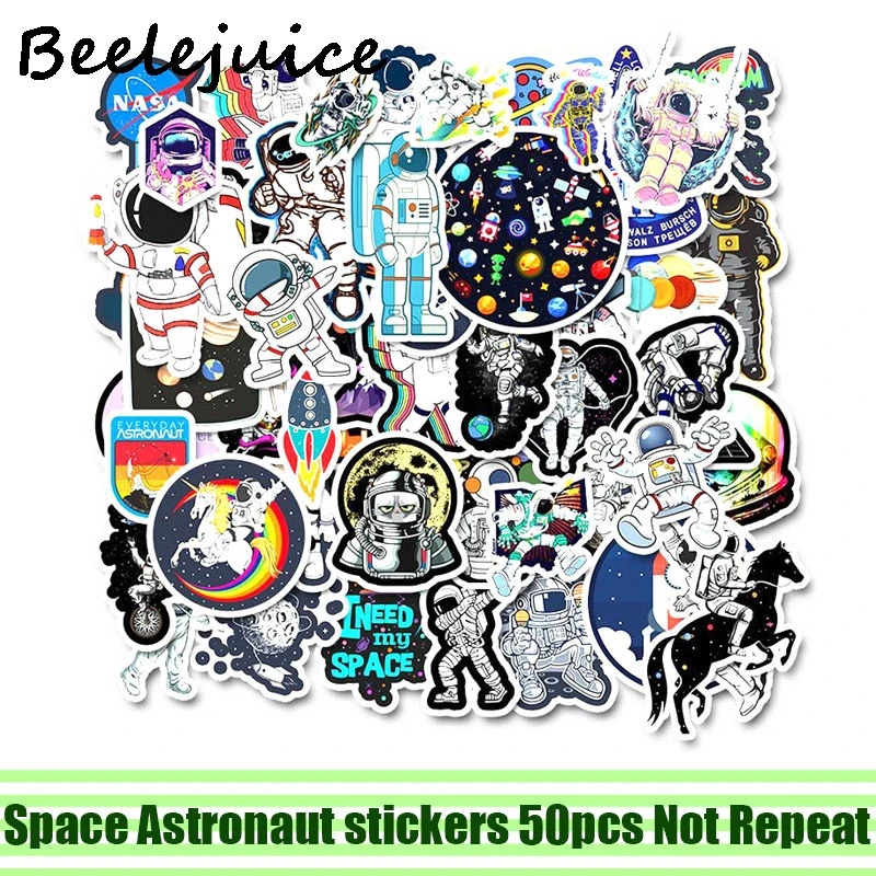 50 шт. винтажные забавные наклейки с космосом астронавтом Скрапбукинг