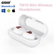 TW10 TWS Mini Bluetooth Wireless Headphones Gaming Headsets Sports Earbuds For Iphone Samsung Oppo Huawei Xiaomi Music Earphones