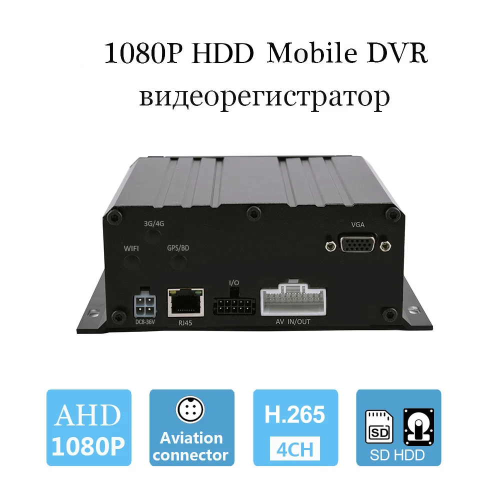 6Ch 4 канала 8Ch NTSC PAL русское меню 1080P SD карта Мобильный DVR Автомобильный