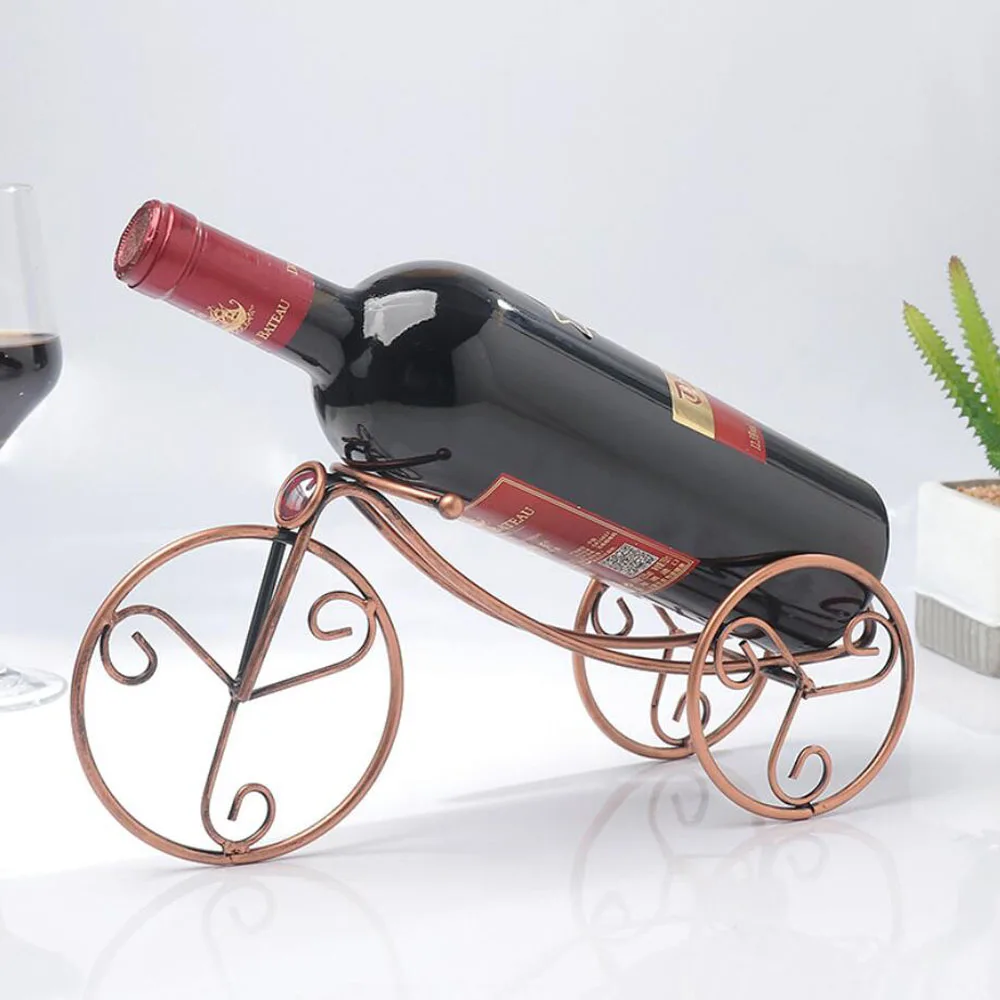 Italian retro wrought iron motorcycle tricycle cup holder wine rack living room wine cabinet decoration