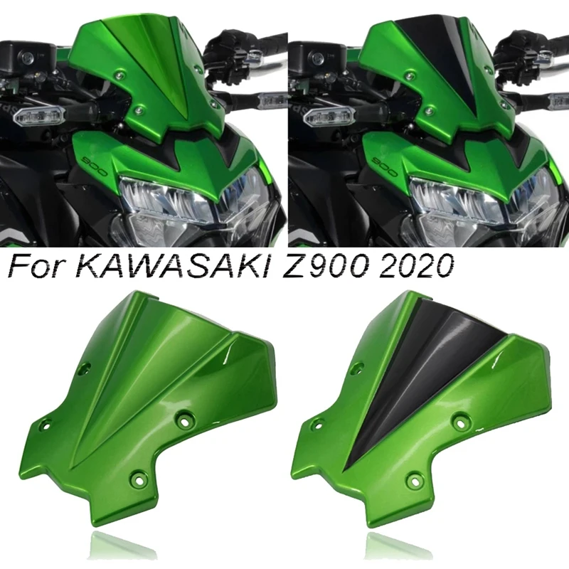 

NEW-Motorcycle Windscreen Windshield Shield Screen with Bracket for Kawasaki Z650 Z900 2020 Accessories