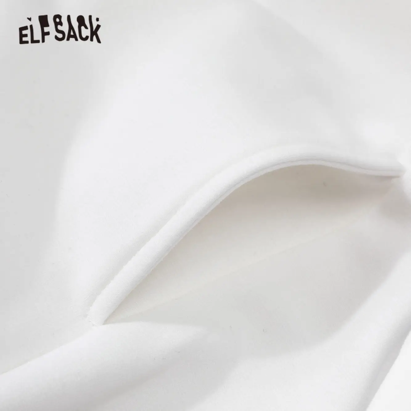 Женское джинсовое платье-миди ELFSACK белое Повседневное платье с капюшоном и