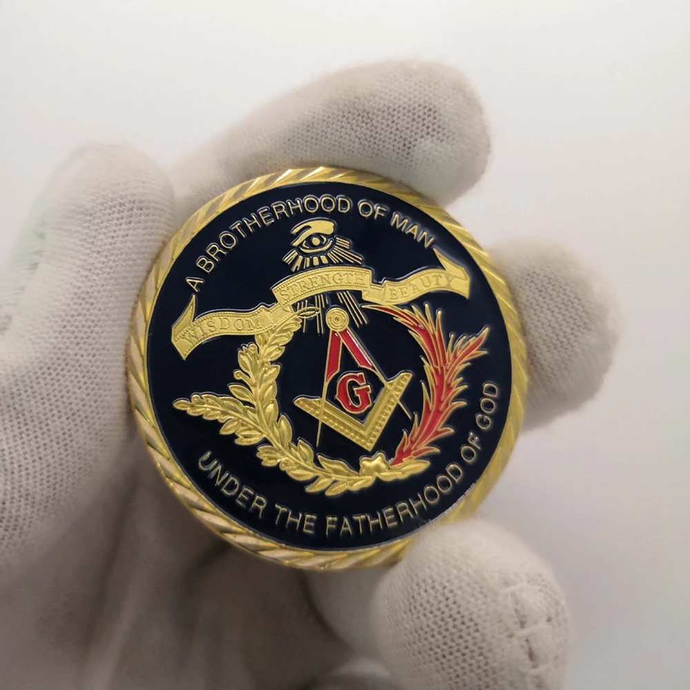 Золотая монета европейская масонская драгоценность братство и искусственная