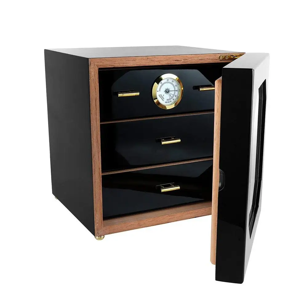 3 слоя прозрачный деревянная сигару показа установки для увлажнения Кабинета